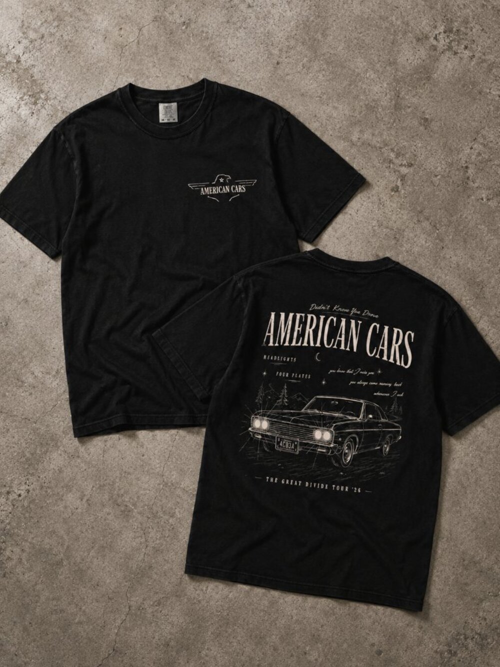 American Cars Vintage Shirt, The Divide Tour Shirt, NK Merch Concert Shirt